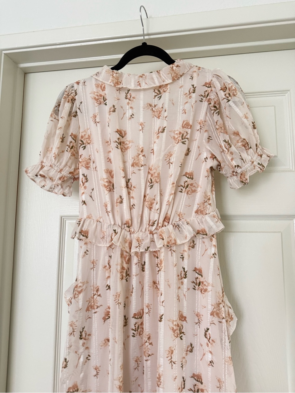 Storia Blush Pink Floral Ruffle Maxi Dress - Picture 5 of 6